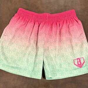 Baseball Lifestyle 101 Youth L pink and green shorts